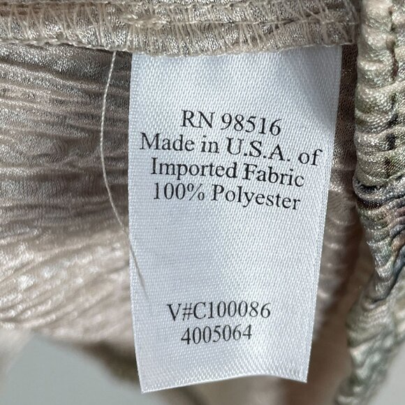 Coldwater Creek Womens Plus 3X Textured Crinkled Earth Tone Tunic Top 3/4 Sleeve - Picture 5 of 10